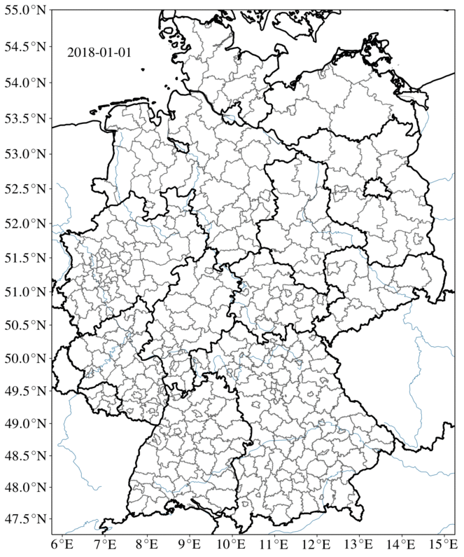 R&auml;umliche Entwicklung D&uuml;rre 2018 Oberboden