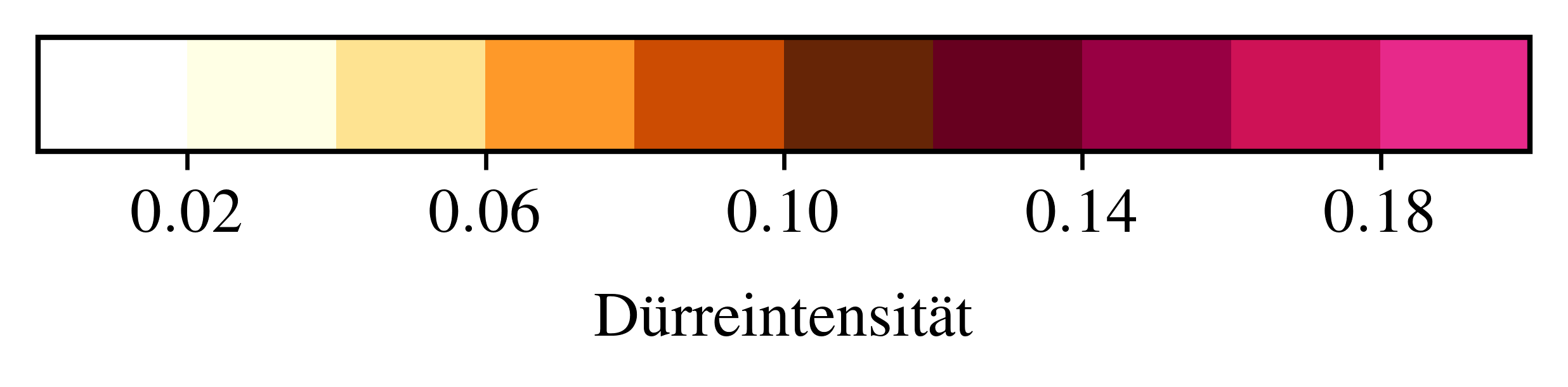 Legende D&uuml;rreintensit&auml;t
