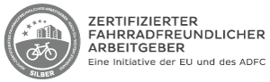 Cetificate Fahrradfreundlicher Arbeitgeber Silver