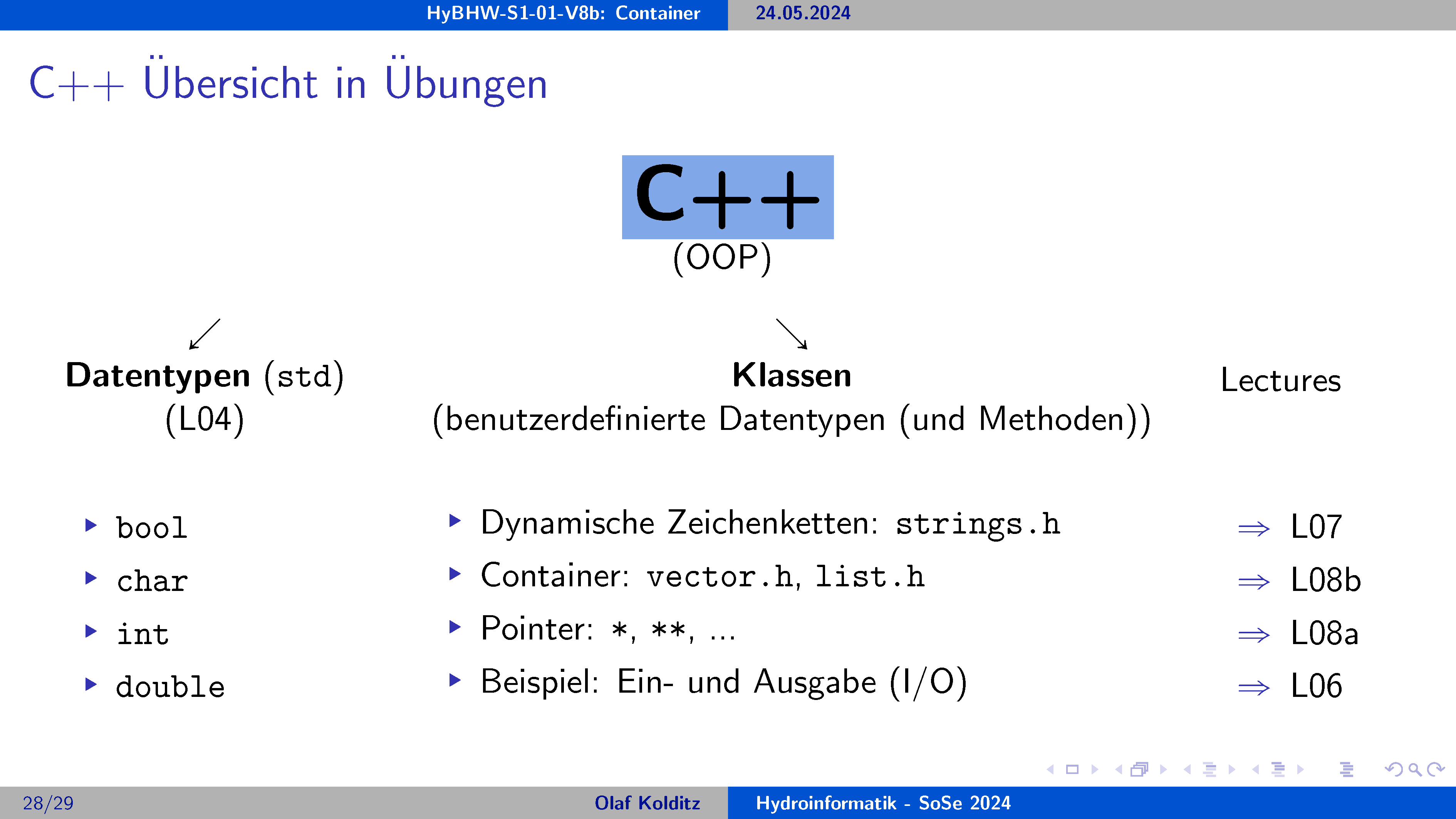 c++in-&uuml;bungen