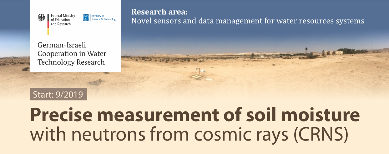 Precise measurement of soil moisture with neutrones from cosmic rays