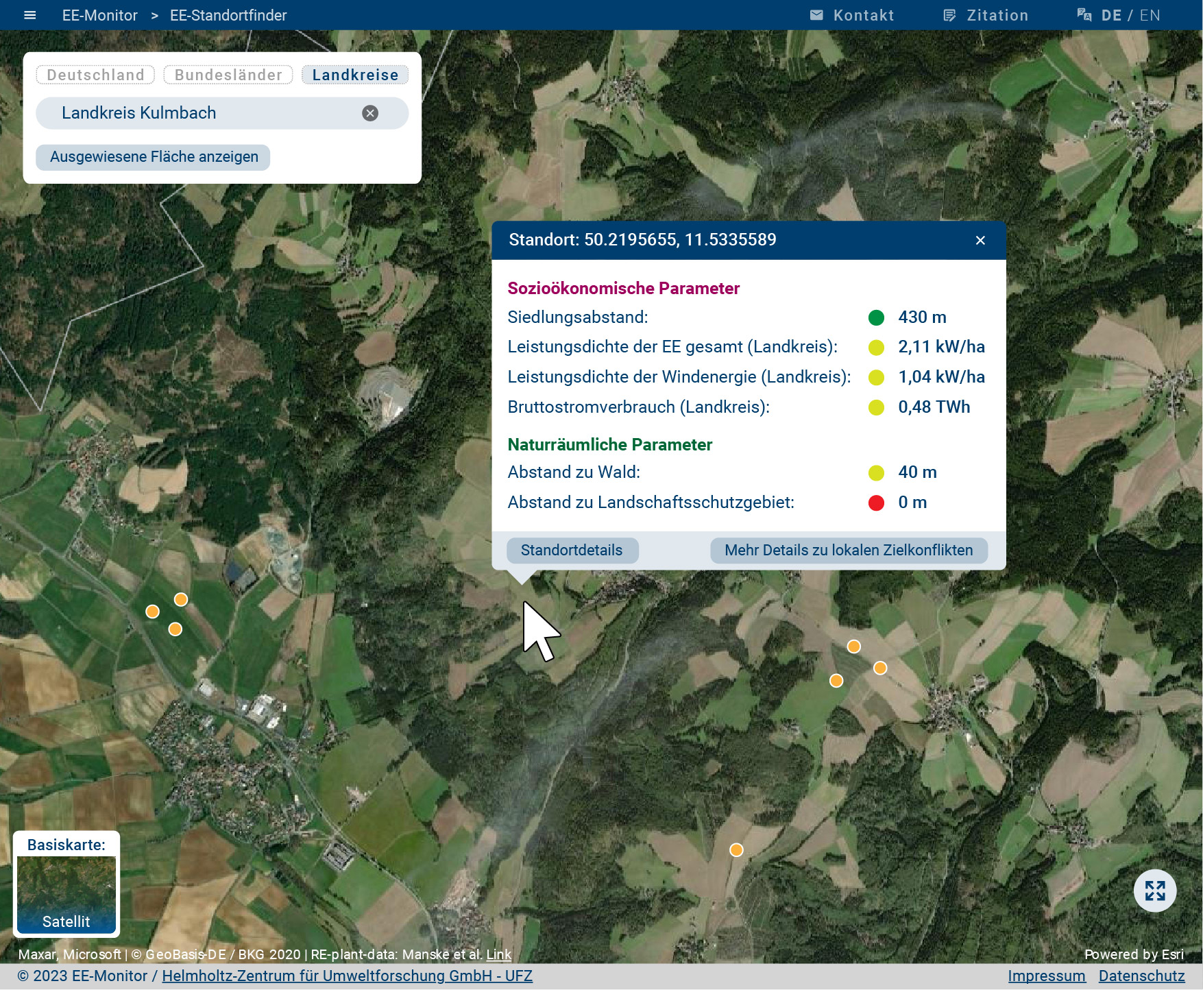 EE-Standortfinder Entwurf