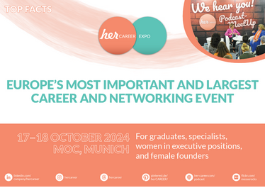 herCareer job fair on October 17 and 18 in Munich
