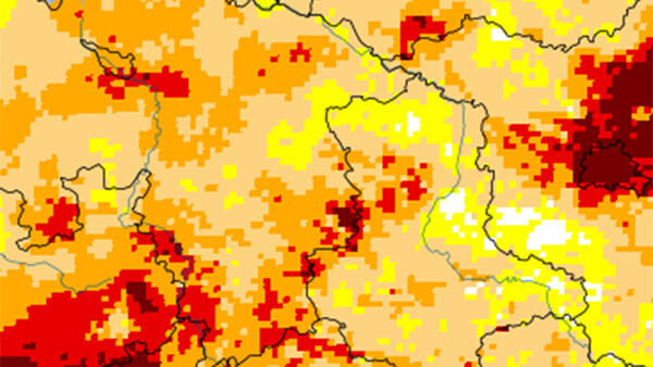 Karte UFZ-D&uuml;rrmonitor. Quelle: UFZ