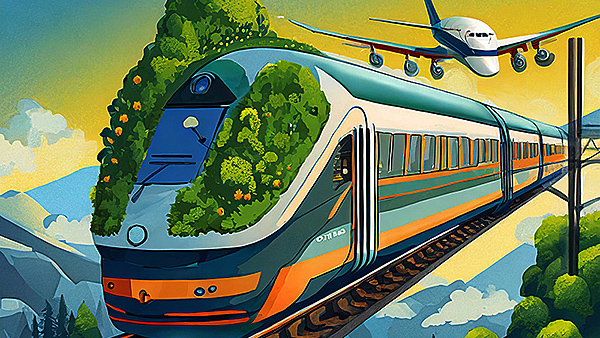 AI Bild: Grafik mit Flugzeug