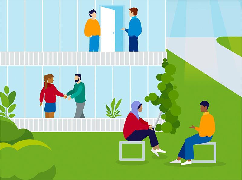 Section Illustration Working atmosphere