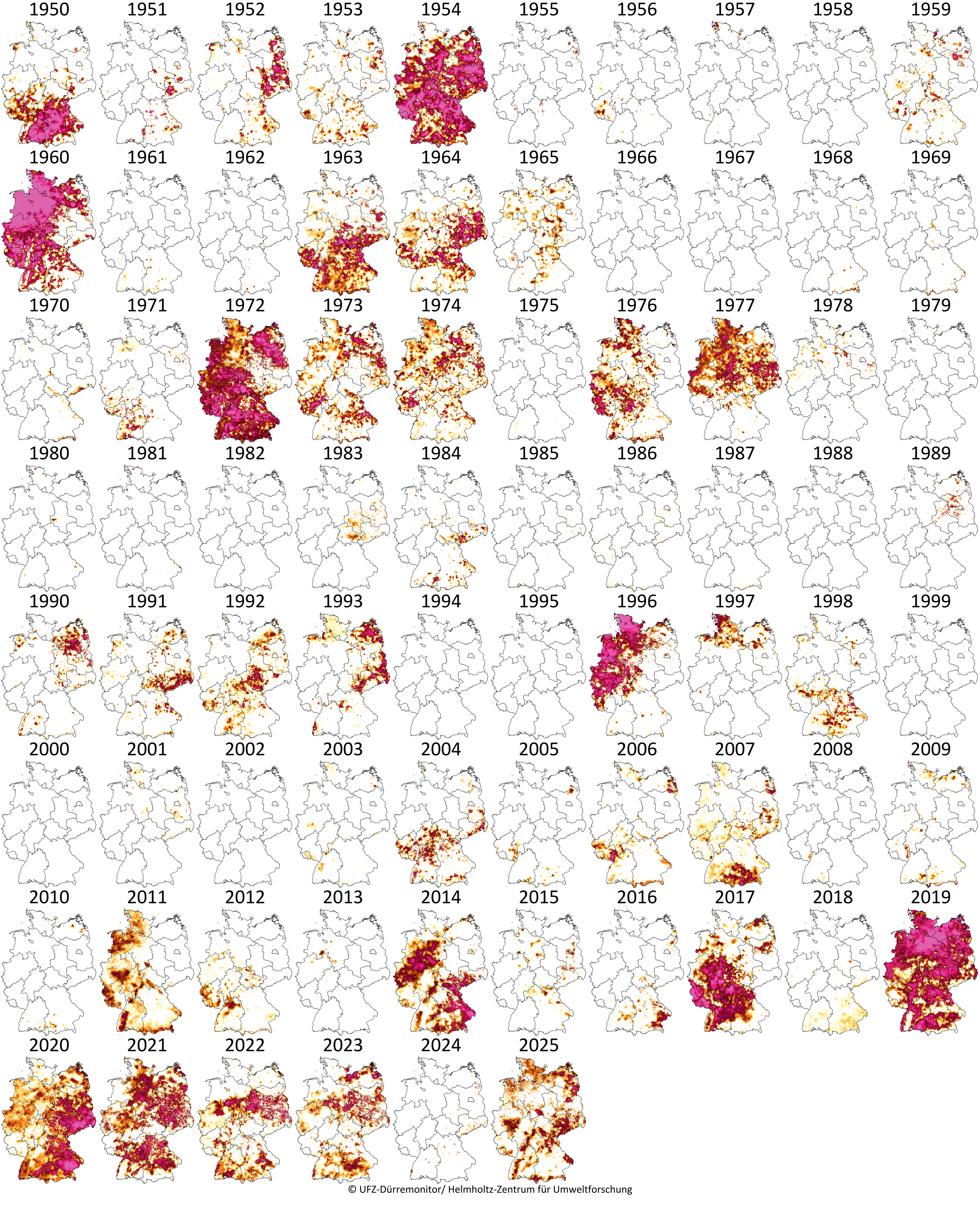 D&uuml;rreintensit&auml;t Gesamtboden Fr&uuml;hling April bis Juni