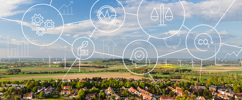 Dep Systemanalyse und Nachhaltigkeitsbewertung. Foto: &copy;IndustryAndTravel_AdobeStock_Grafik: UFZ