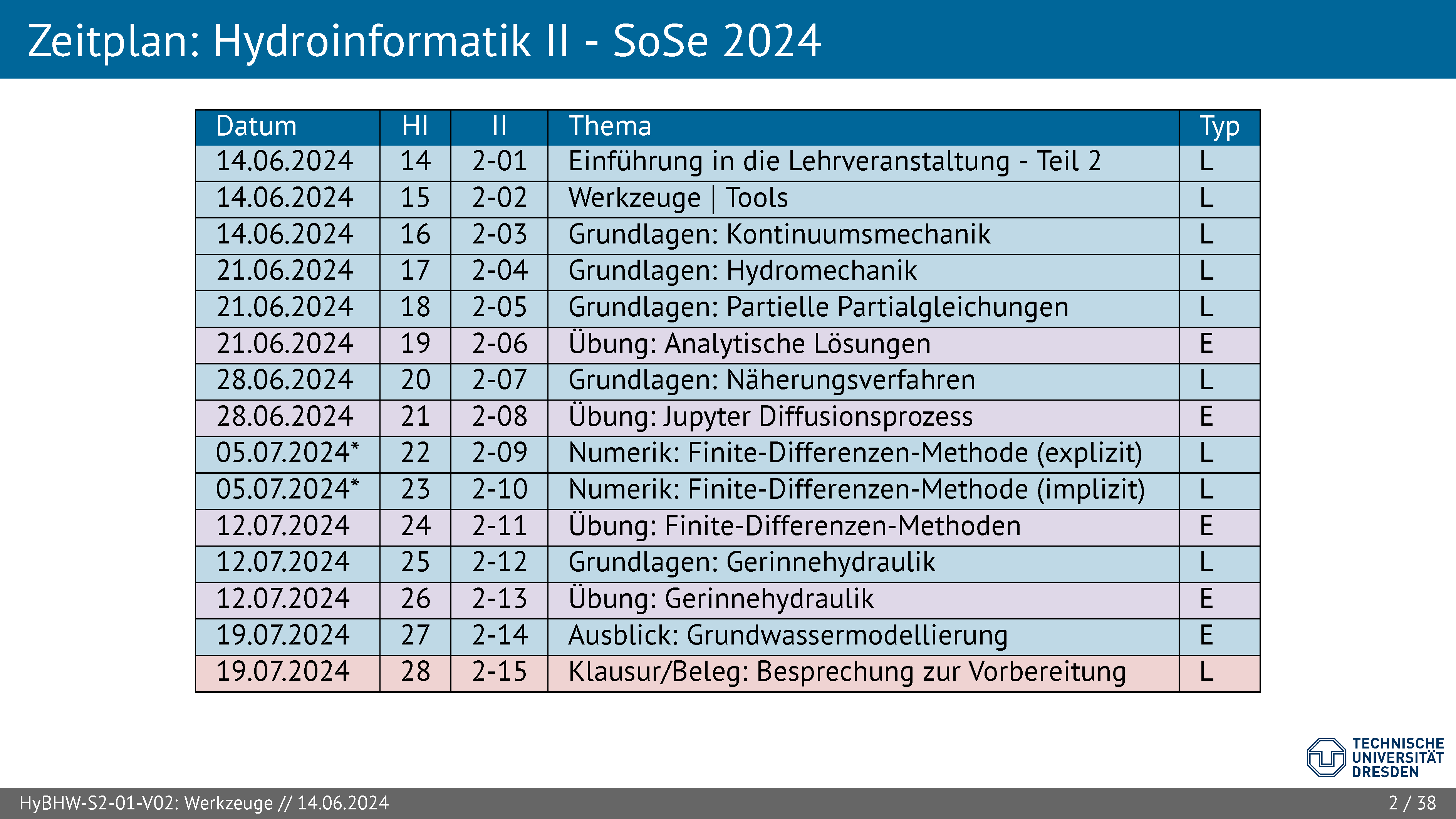 schedule