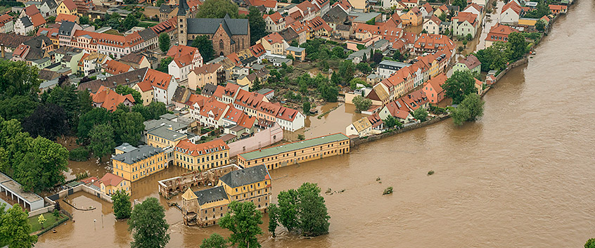 Klimaforschung am UFZ. Hochwasser 2013 in Grimma. Foto: Andr&eacute; K&uuml;nzelmann/UFZ